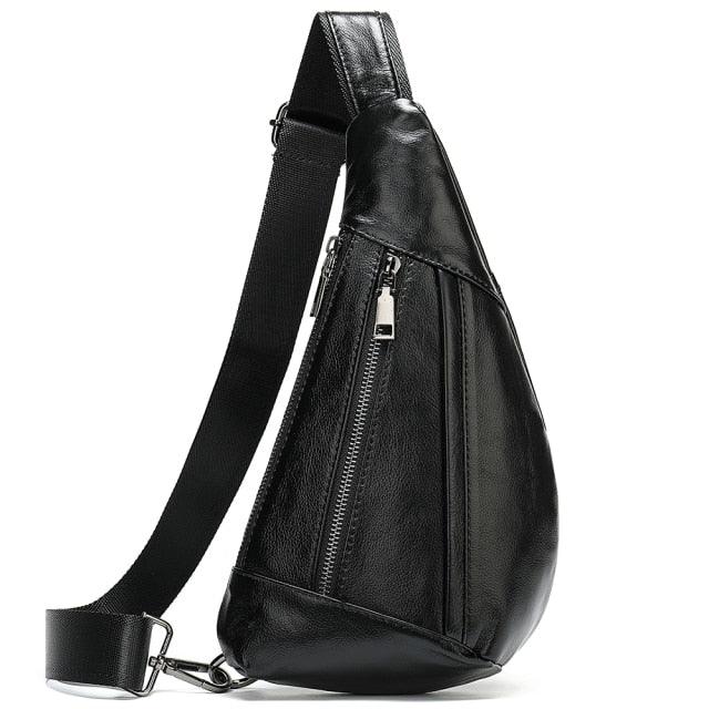 Buy Pramadda Pure Luxury GLOSS Leather mens sling bag small size for travel  | crossbody chest bags for women | side bag for men stylish | passport  holder sling | cash bags
